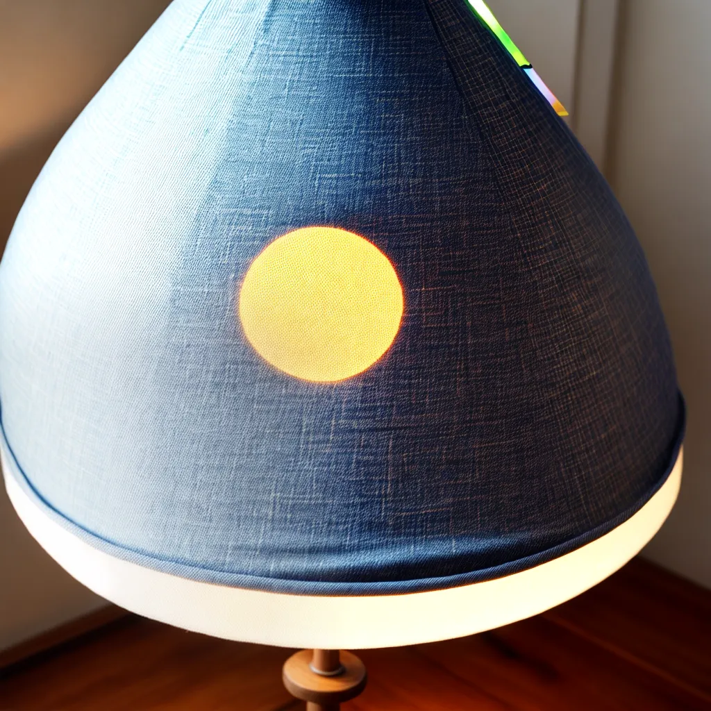 lampada artesanal estampa colorida