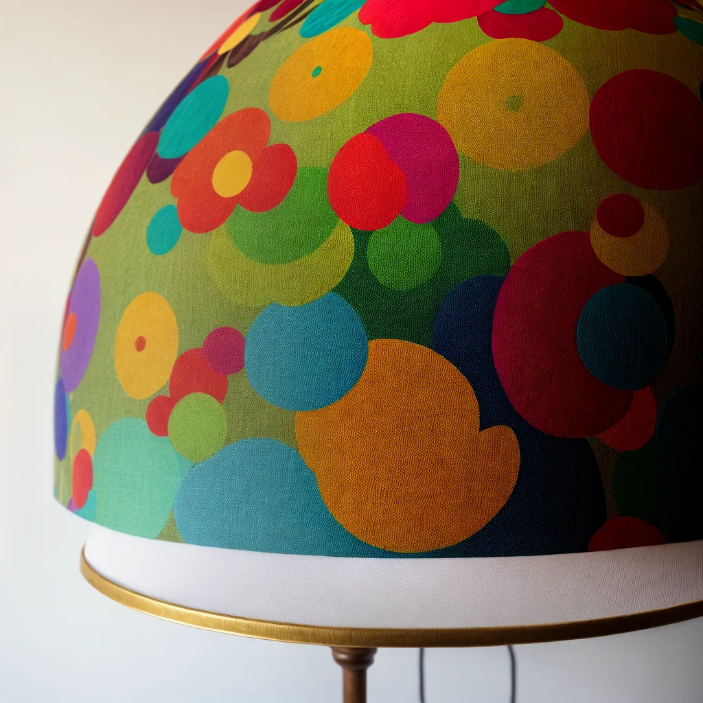 lampada artesanal colorida sombra estilo
