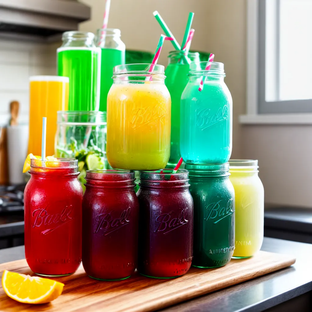 estacao bebidas moderna frutas coloridas