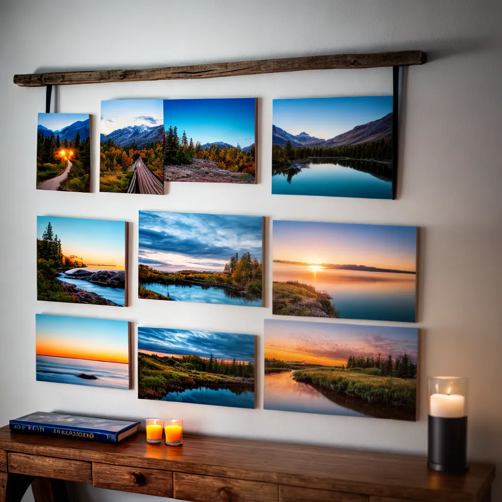 colagem fotos historias luzes decoracao