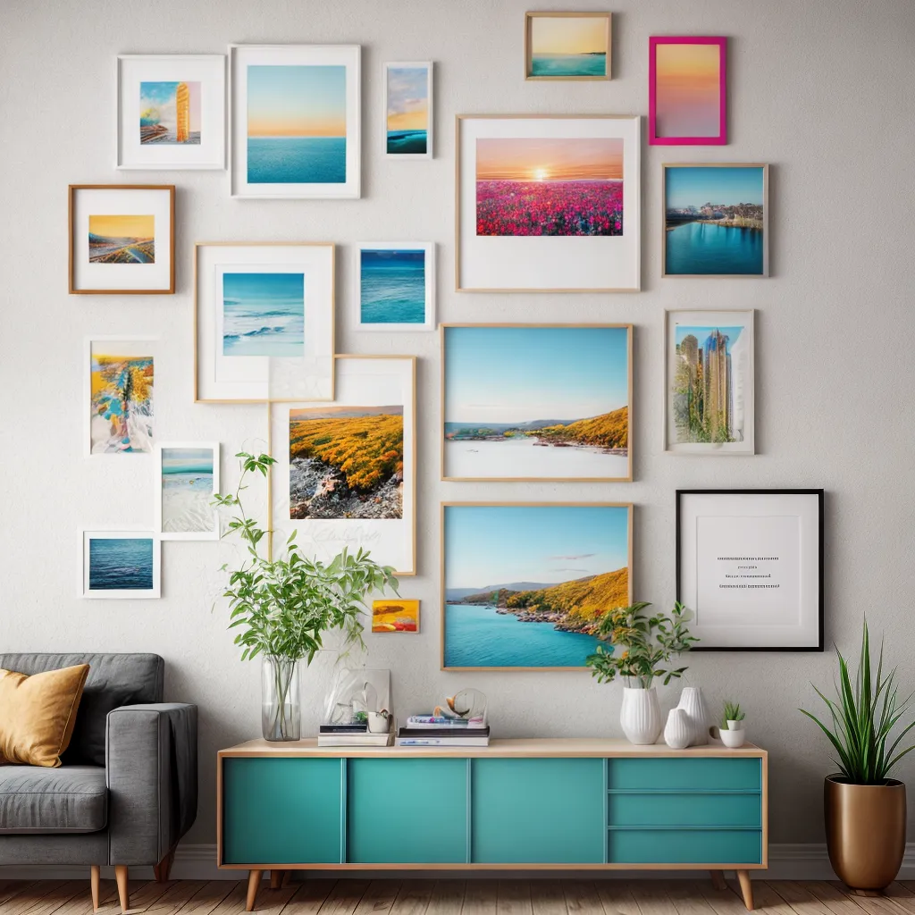 decoracao parede fotos coloridas