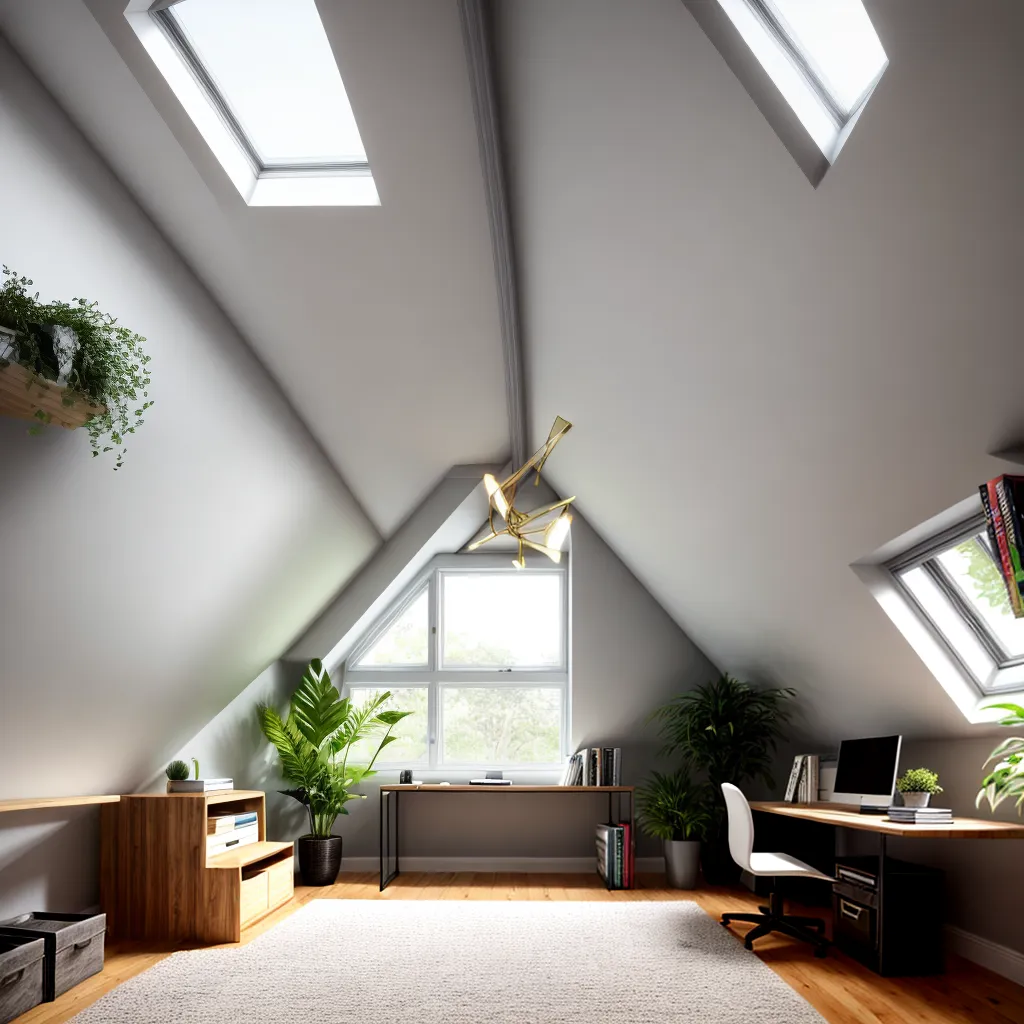 escritorio aco confortavel iluminado plantas