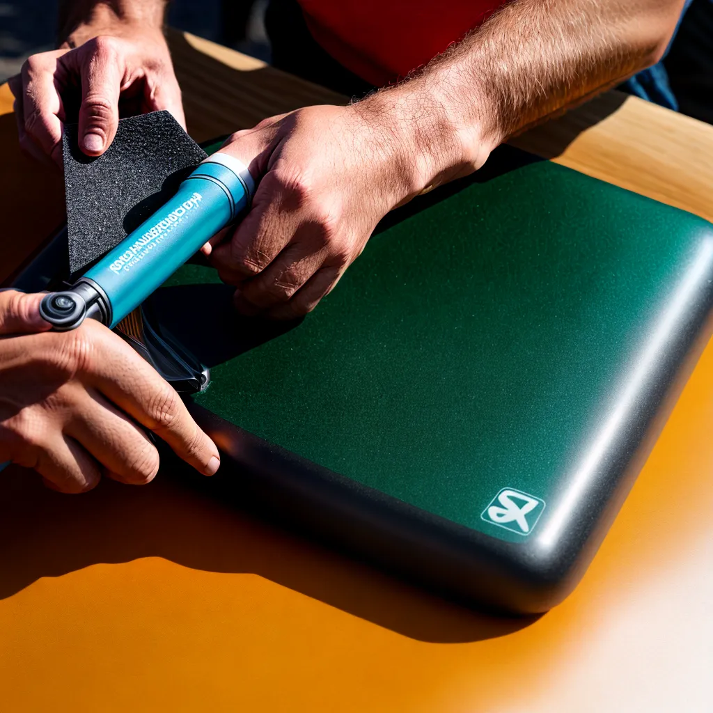 reparo bodyboard ferramentas maos