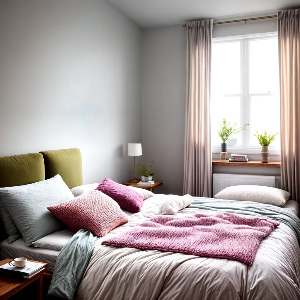 quarto acoalhado tons pastel cama confortavel