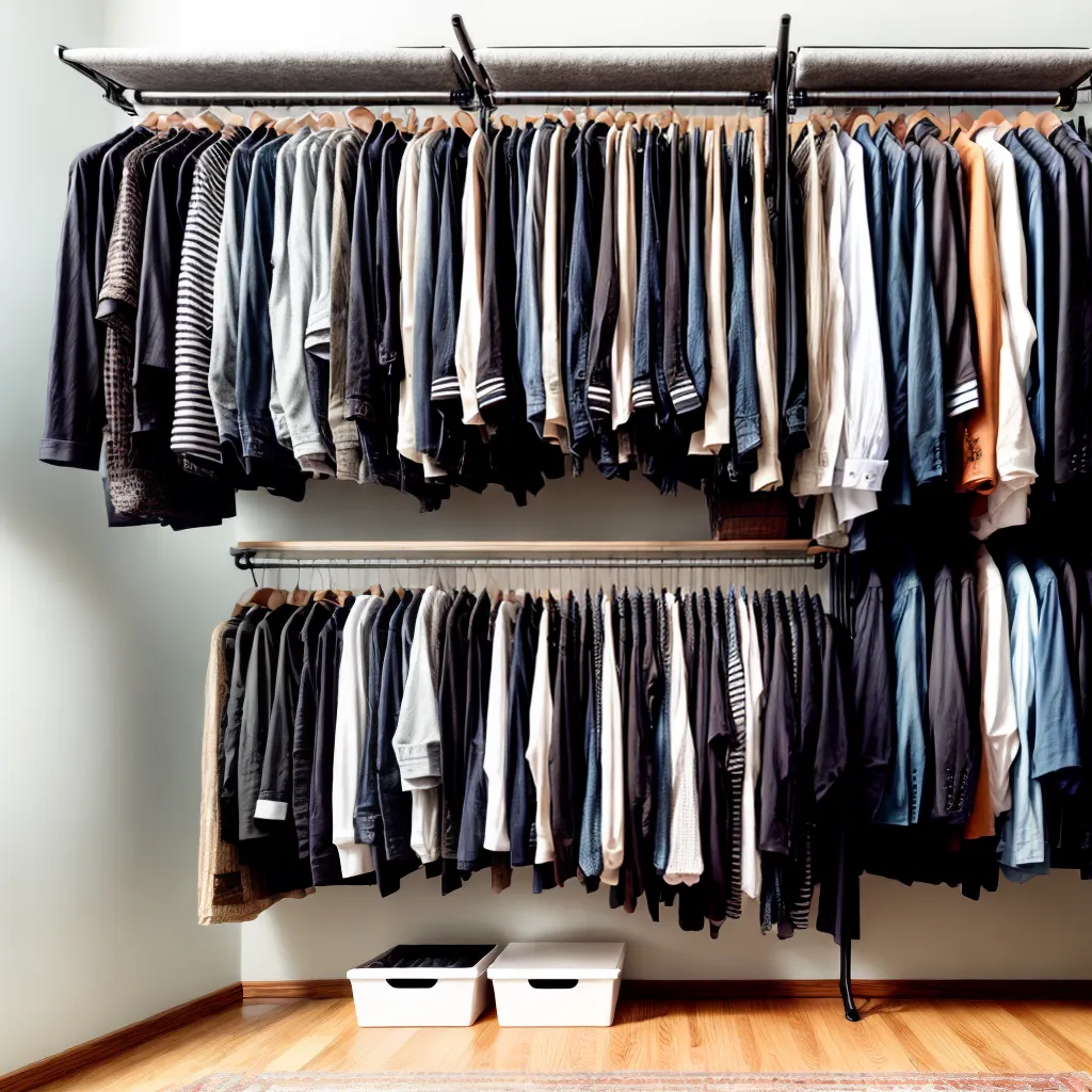 guarda roupa organizado cores acessorios