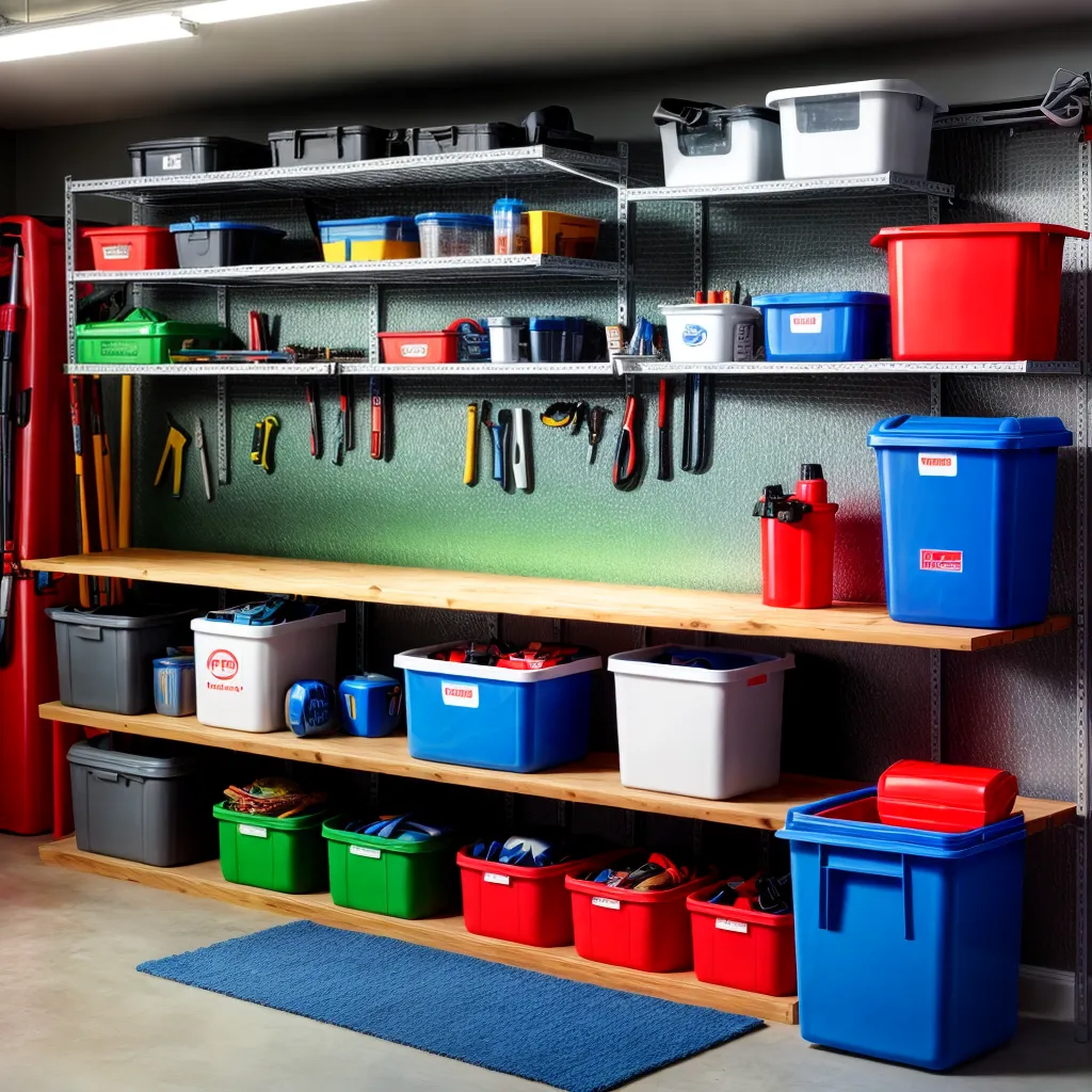 garagem organizada prateleiras ferramentas