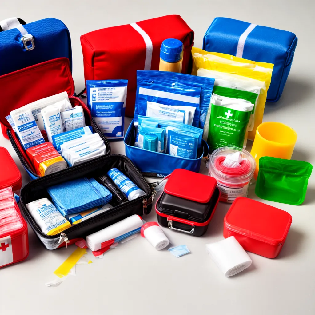 kit primeiros socorros organizado suprimentos