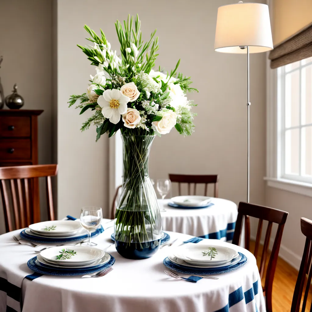 mesa jantar elegante ambiente floral