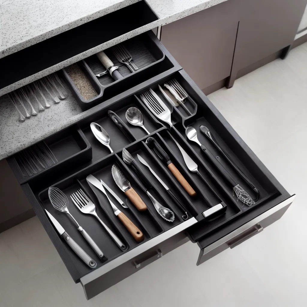 gaveta organizada utensilios cozinha 3