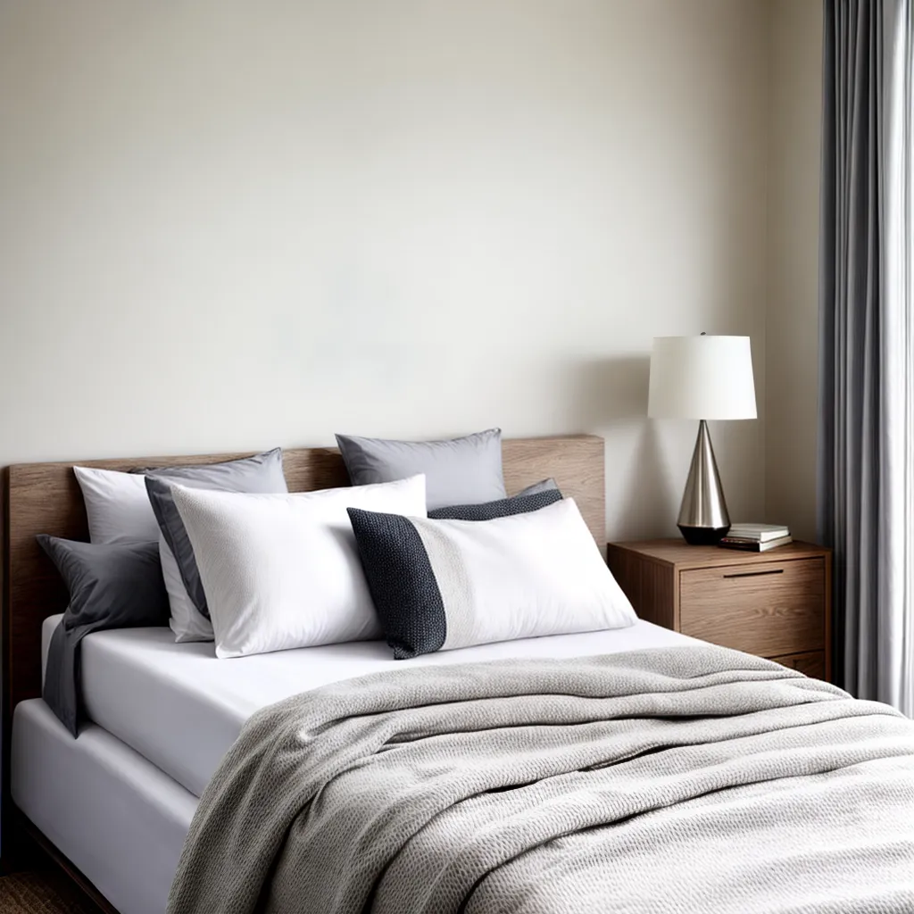 cama branca arrumada elegante