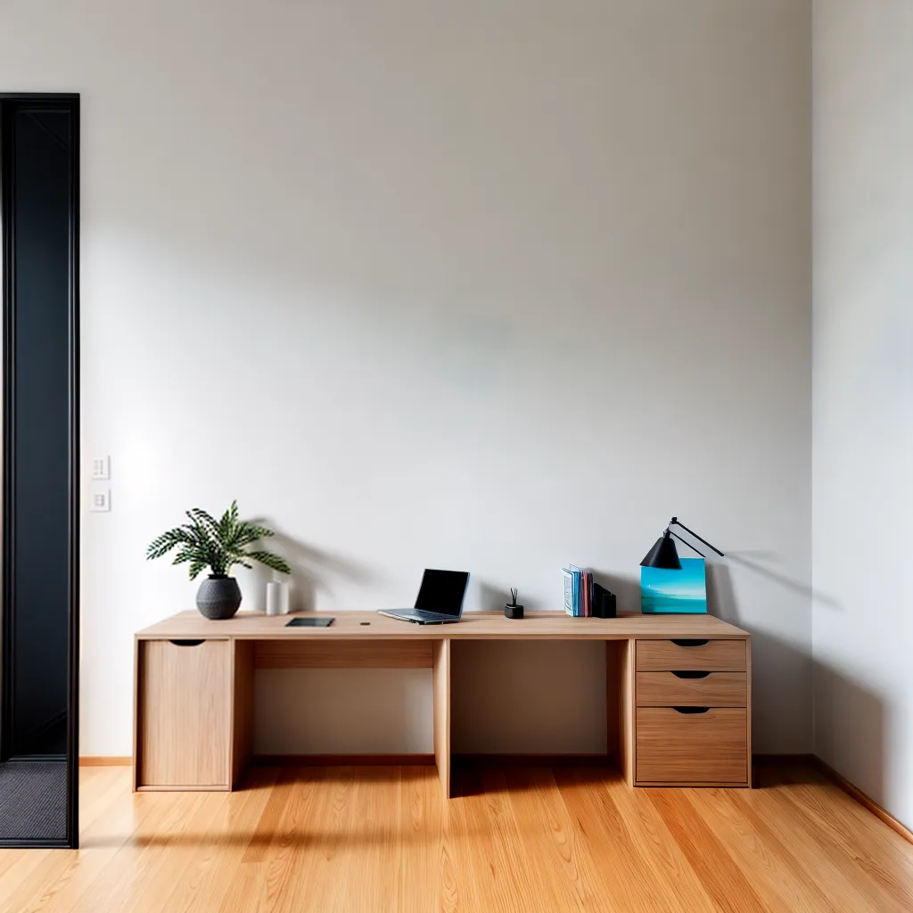 escritorio minimalista organizado luz natural