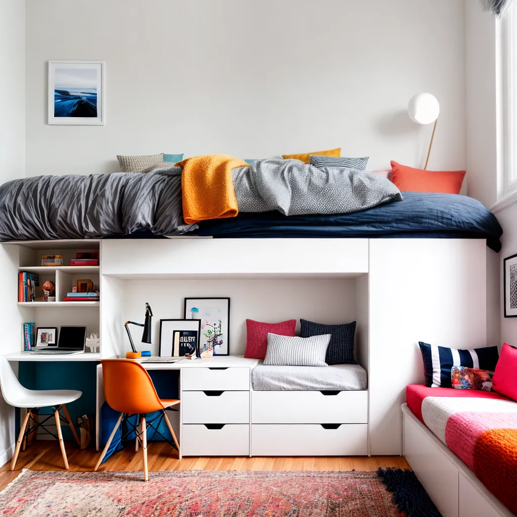 quarto adolescente organizado estiloso