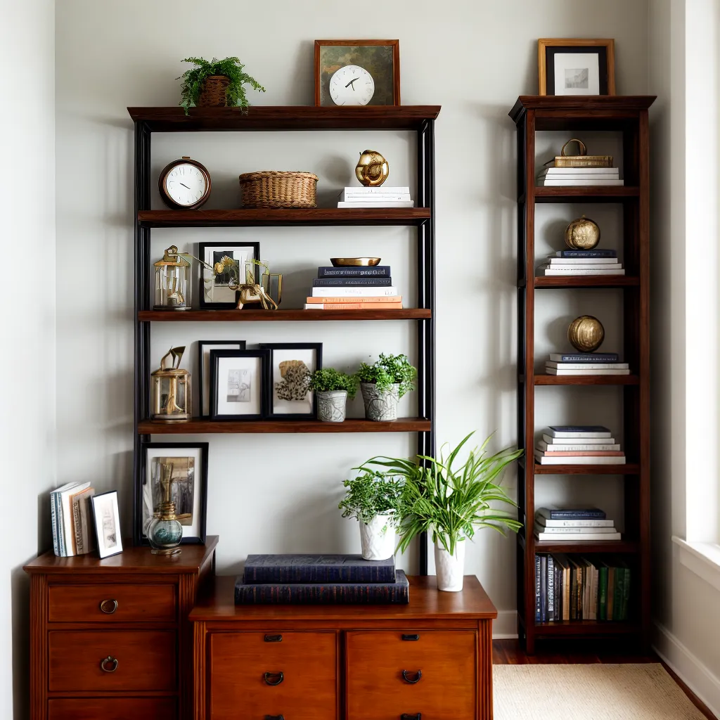 prateleira decorativa organizada estilosa