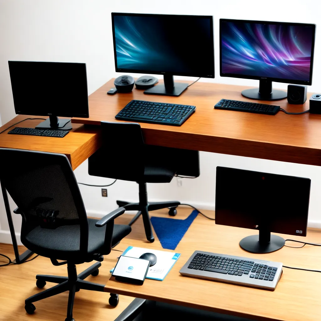 escritorio ergonomico organizado iluminacao