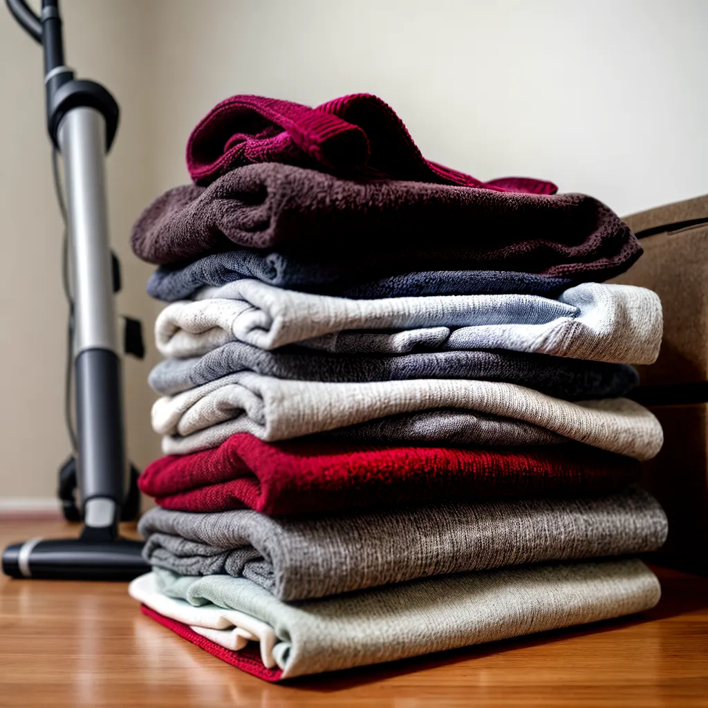 roupas inverno vacuo armazenamento