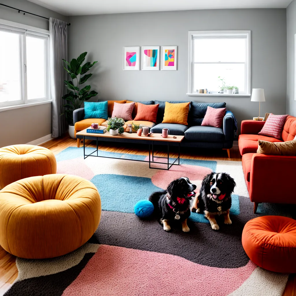 sala cores vibrantes moveis pet