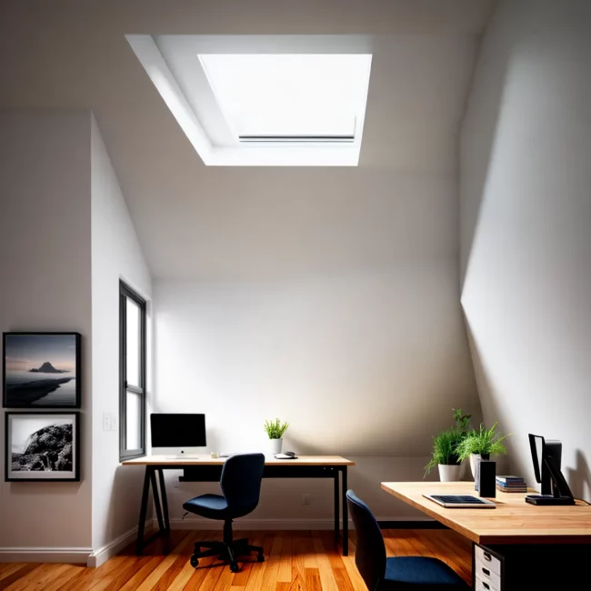 escritorio aco confortavel iluminado