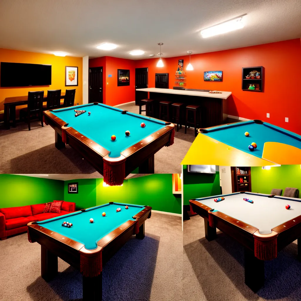 sala jogos divertida cores conforto
