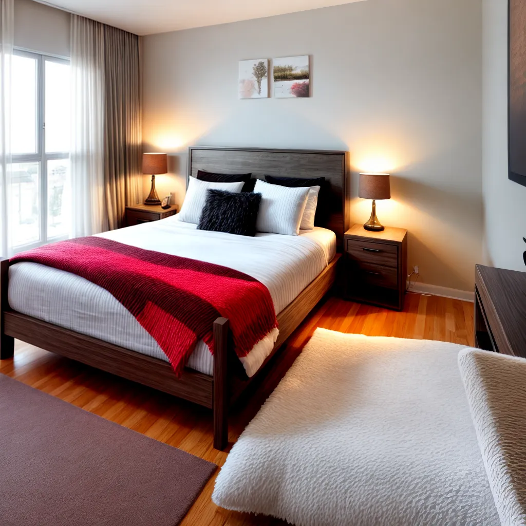 quarto romantico luz velas champagne