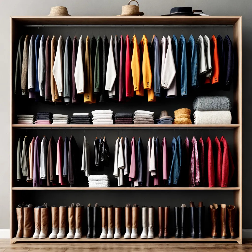 guarda roupa organizado estacoes