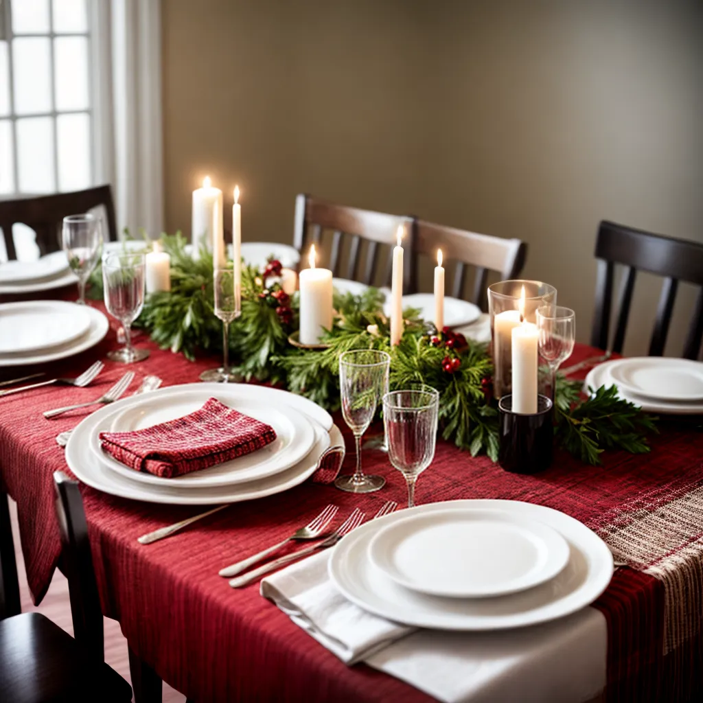 mesa jantar italiana toalha