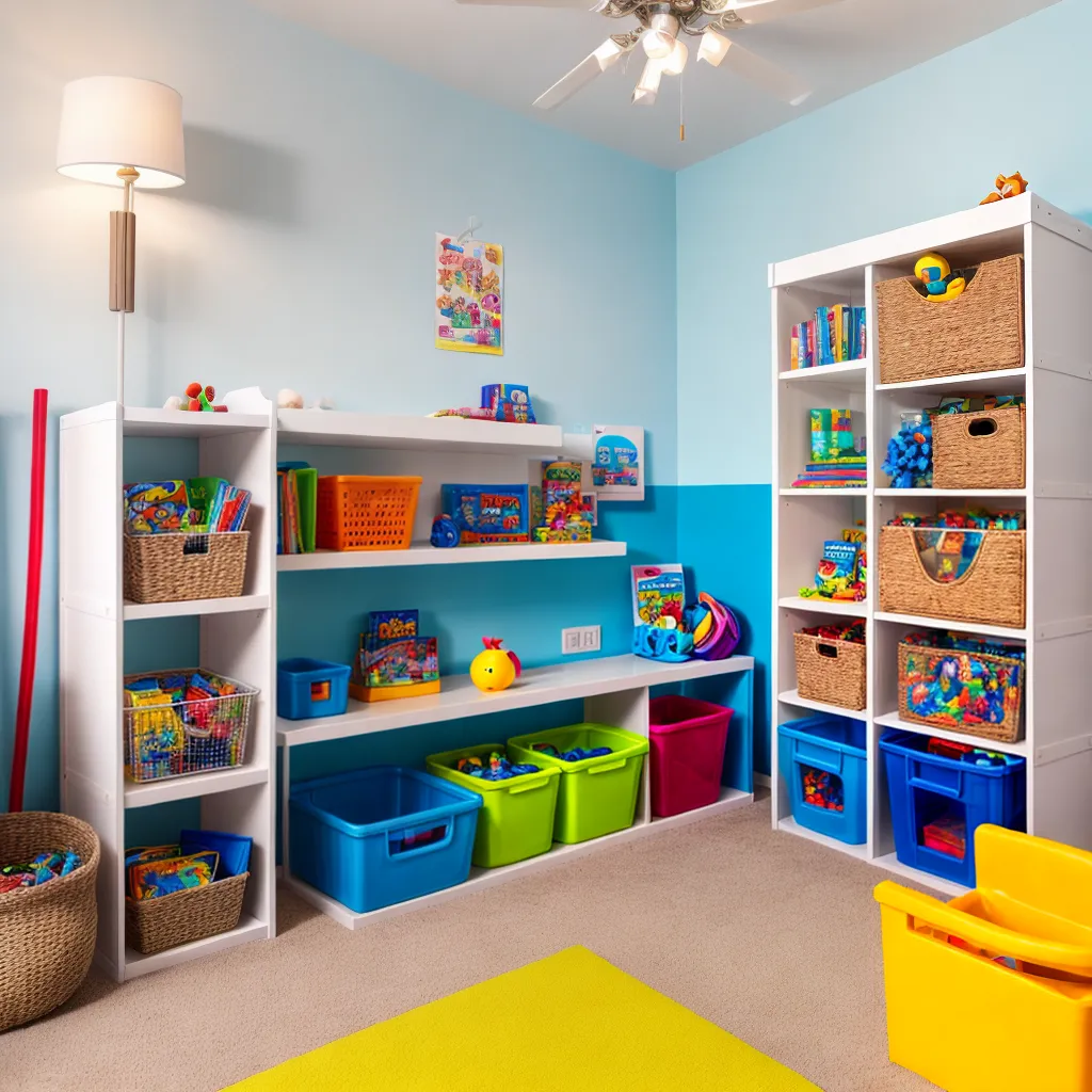 area brincar quarto infantil organizada