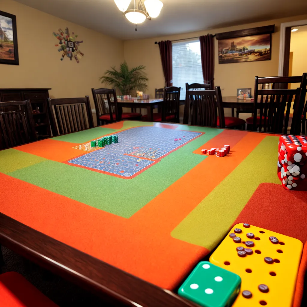 mesa jogos familia noite acolhedora