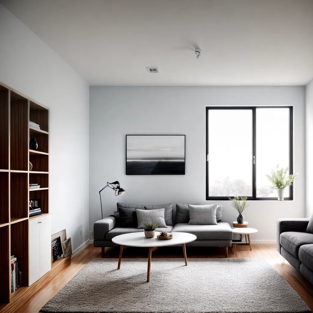sala minimalista leitura janela