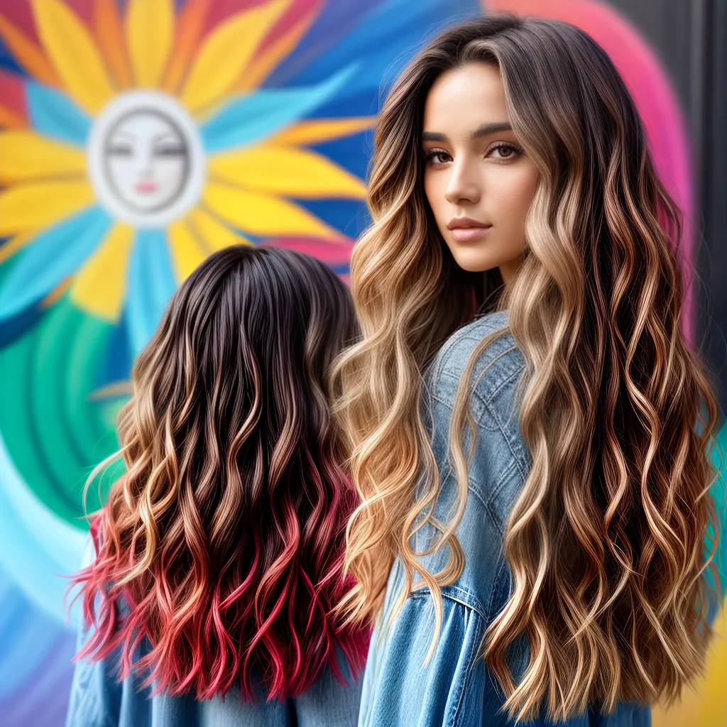 cabelo ombre mulher mural sol cabelo ombre mulher mural sol