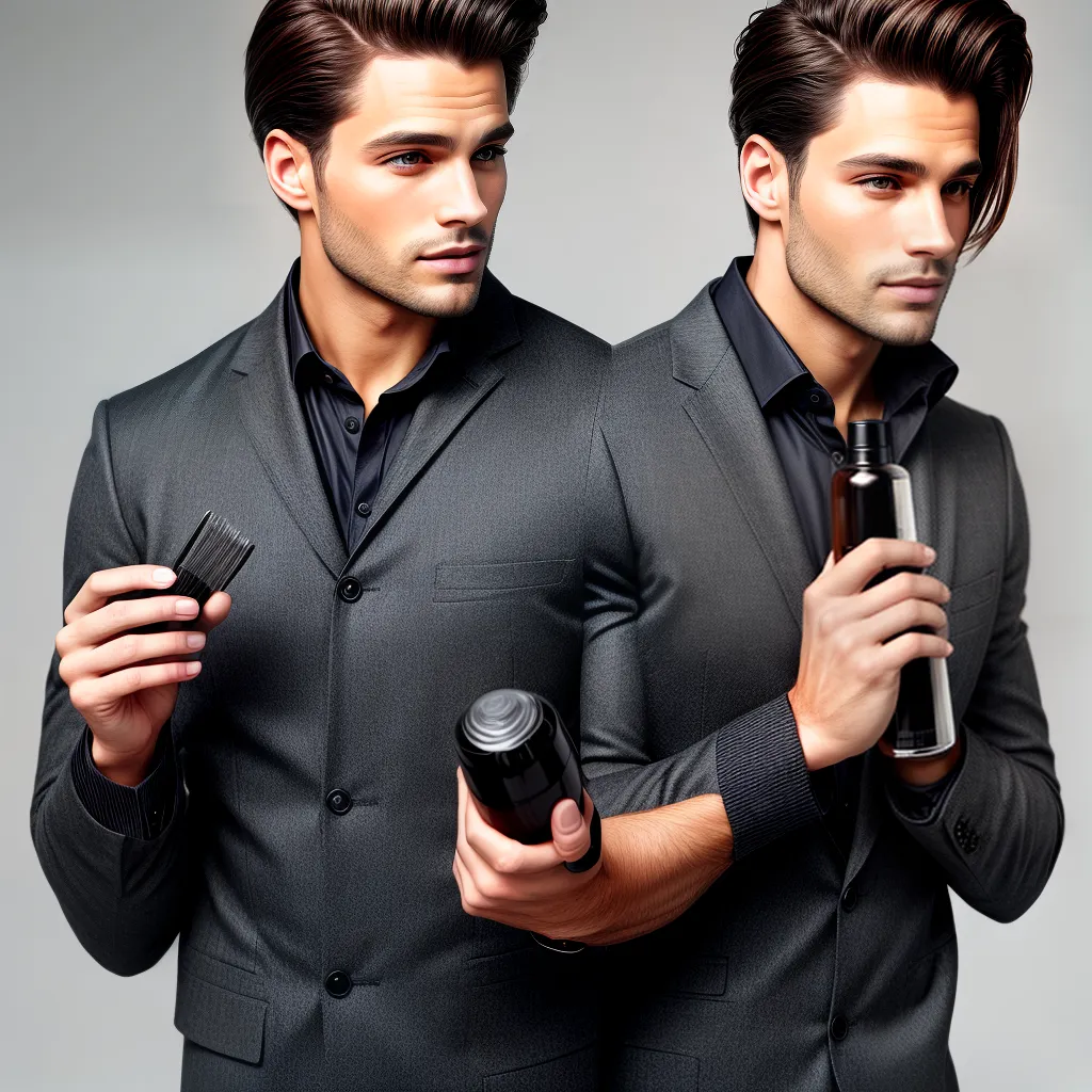 homem estiloso cuidados cabelo produtos
