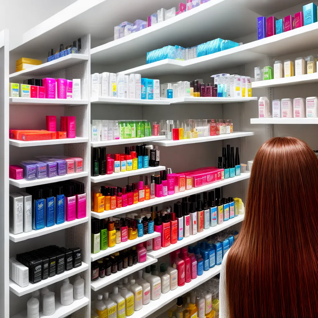 produtos alisamento cabelo prateleira branca