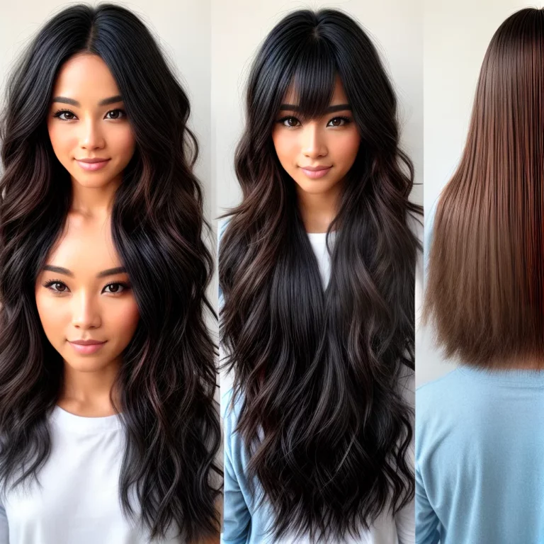 antes depois transformacao cabelo liso