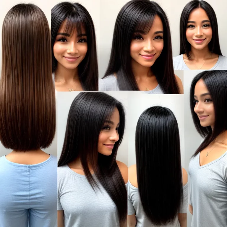 cabelo liso brilhante transformacao