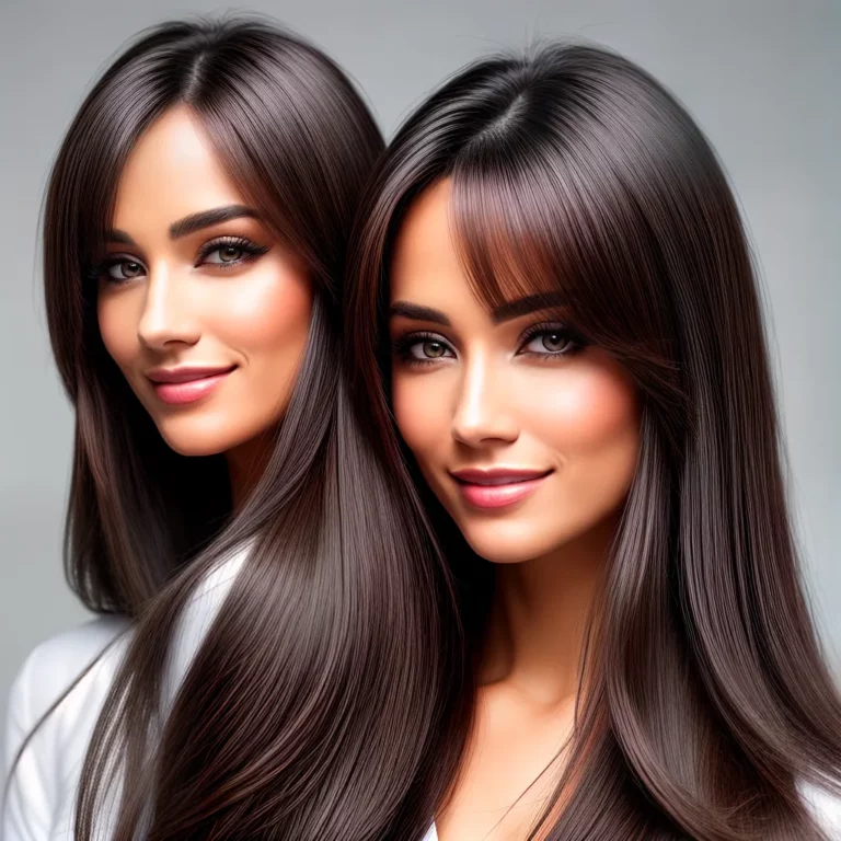 mulher cabelo liso brilhante 1