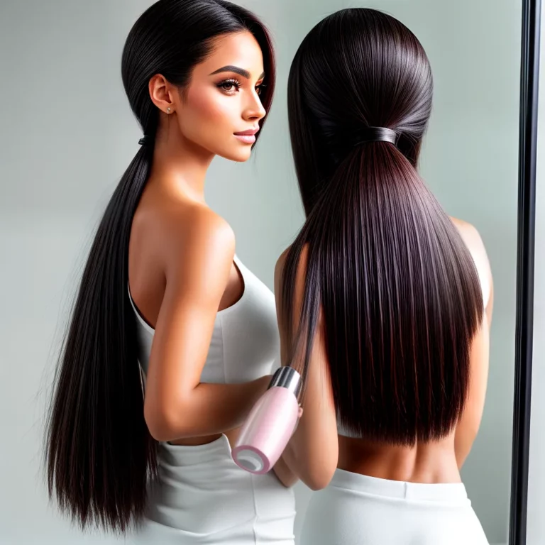 mulher cabelo liso espelho escova protecao mulher cabelo liso espelho escova protecao