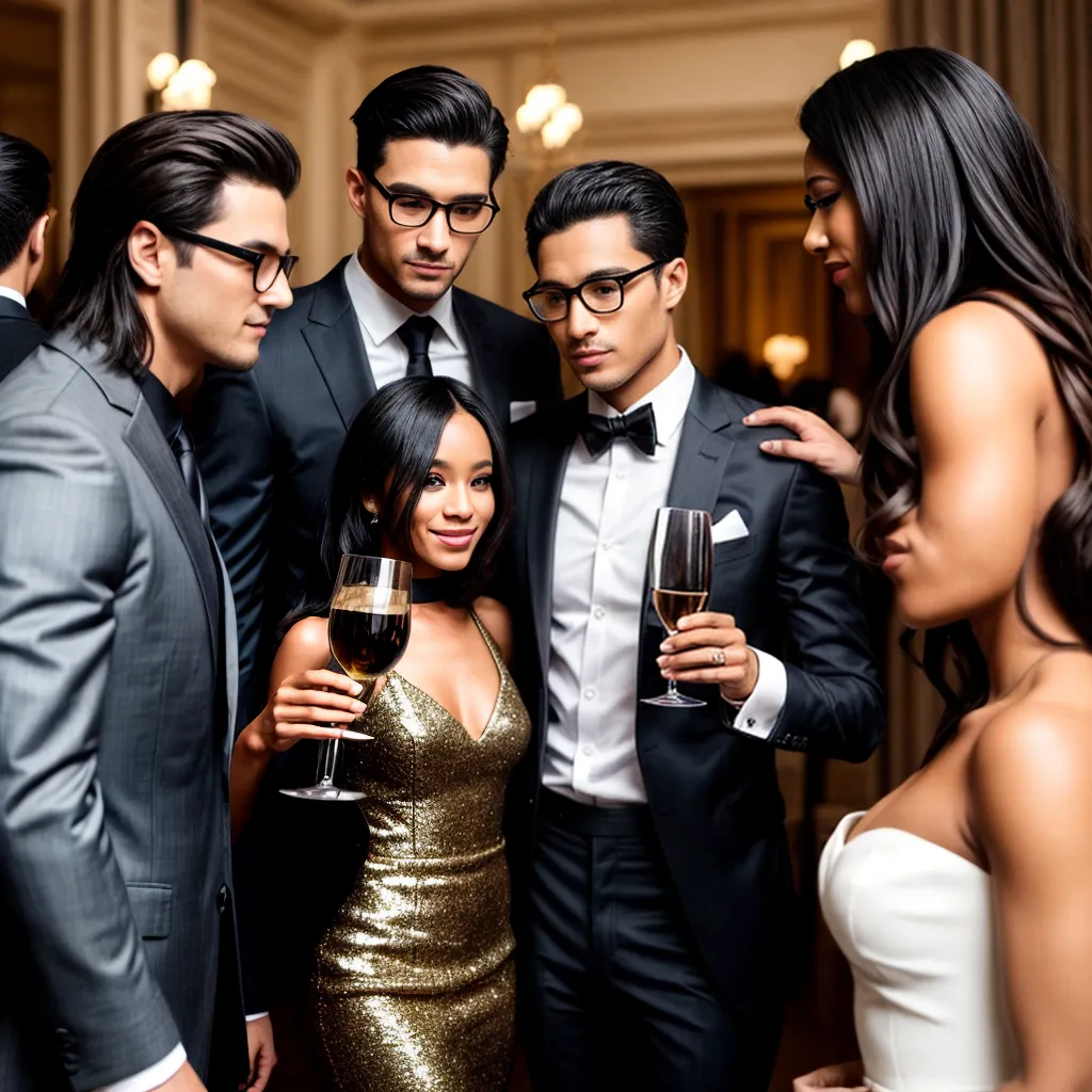 elegancia evento formal mingling champanhe