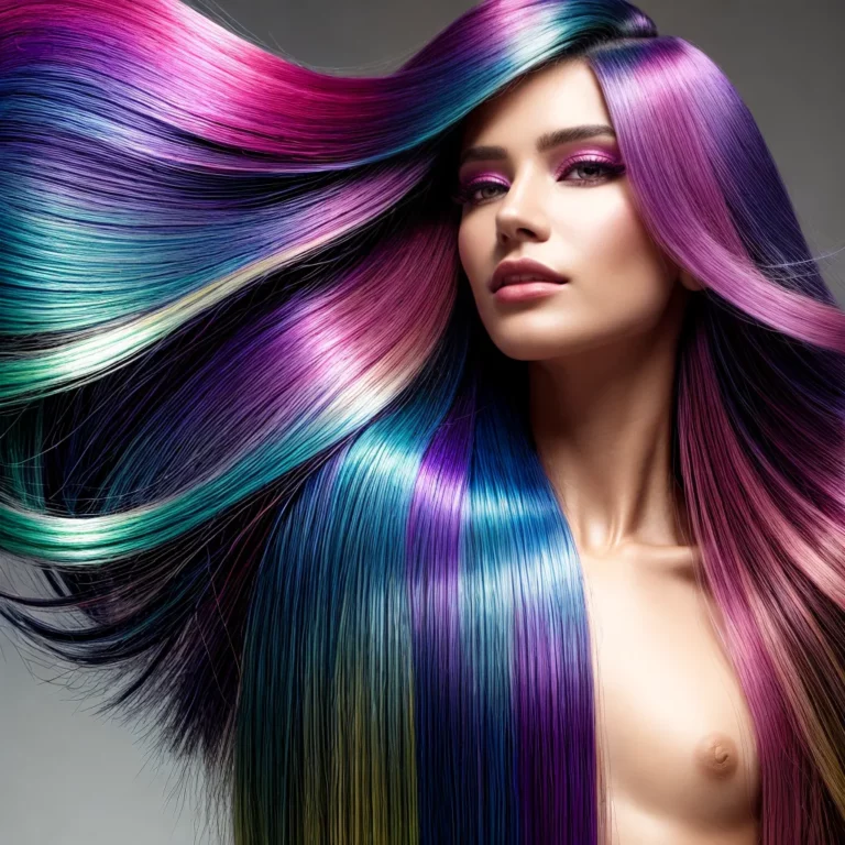 cabelo holografico ondas brilhantes