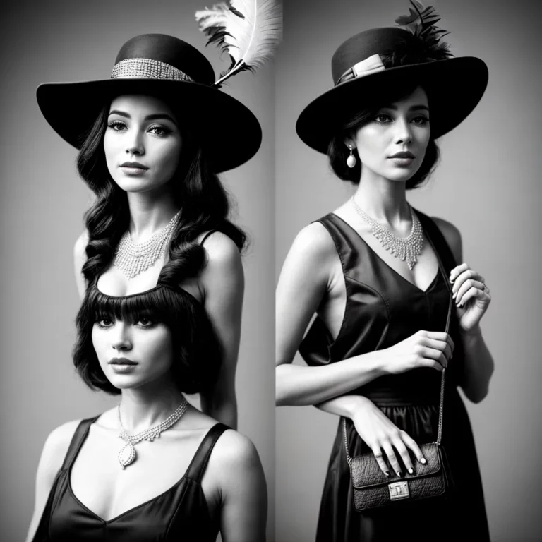 mulher chapeu vintage preto branco mulher chapeu vintage preto branco