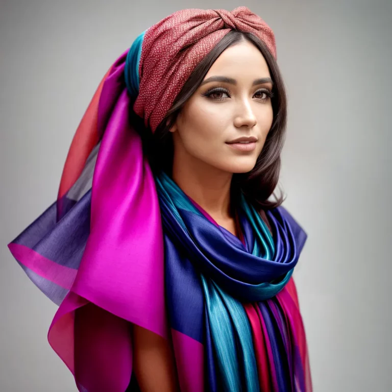mulher cabelo longo echarpe estilosa mulher cabelo longo echarpe estilosa