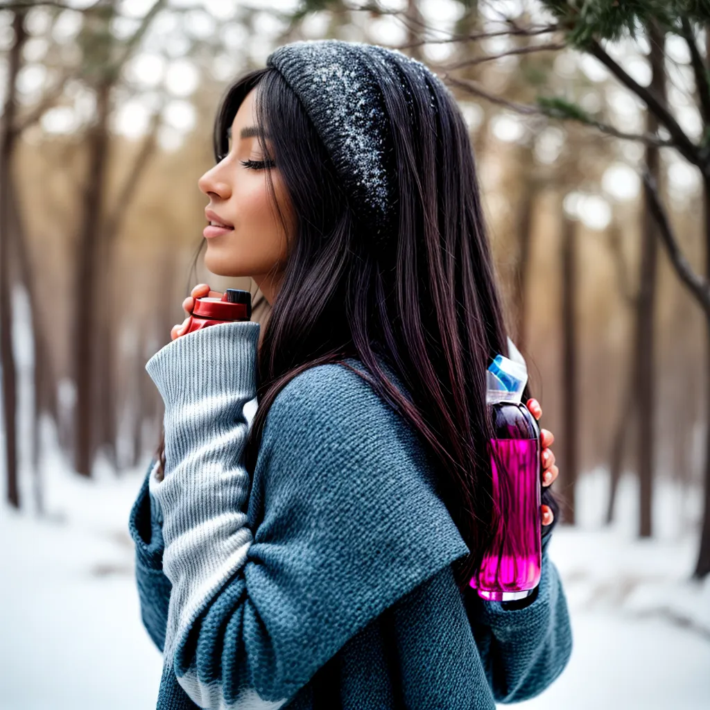 mao mulher oleo cabelo inverno