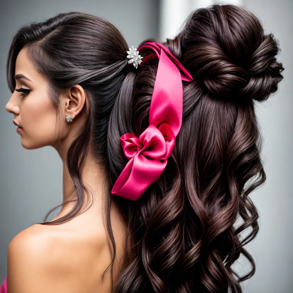 mulher cabelo glamouroso acessorios brilho