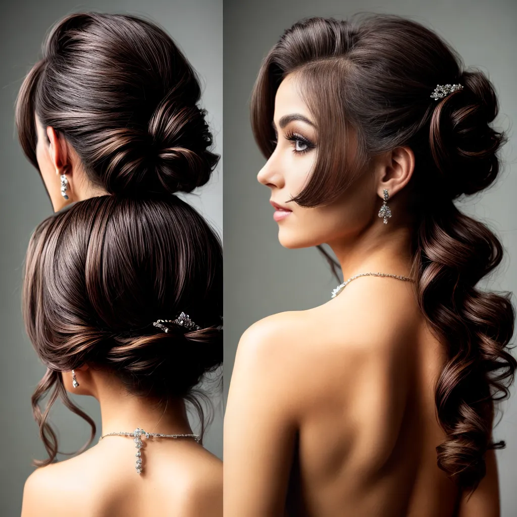 penteado glamouroso mulher acessorios