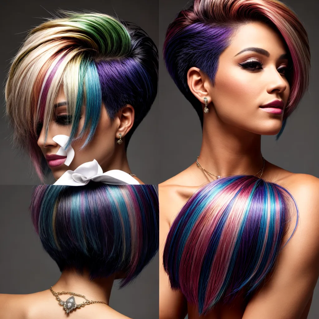 mulher cabelo curto destaque vibrante mulher cabelo curto destaque vibrante