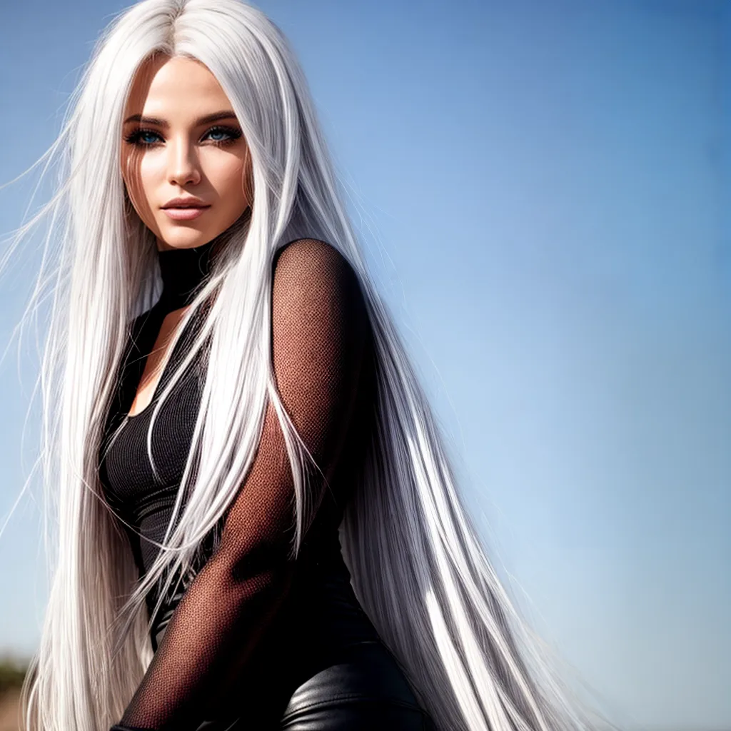 mulher loira platinada cabelo estiloso