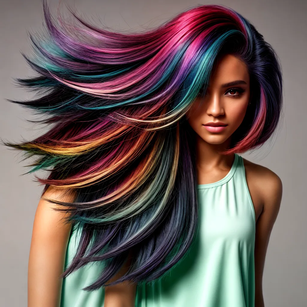 modelo penteado moderno mechas coloridas modelo penteado moderno mechas coloridas