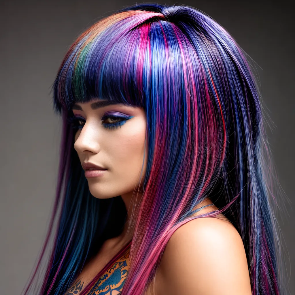 cabelo colorido mechas tatuagem capilar cabelo colorido mechas tatuagem capilar