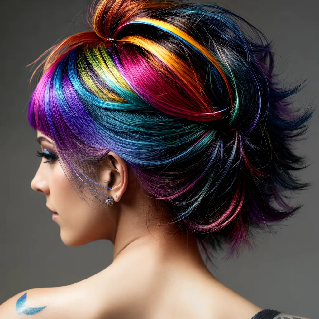tatuagem cabelo colorida inovadora tatuagem cabelo colorida inovadora