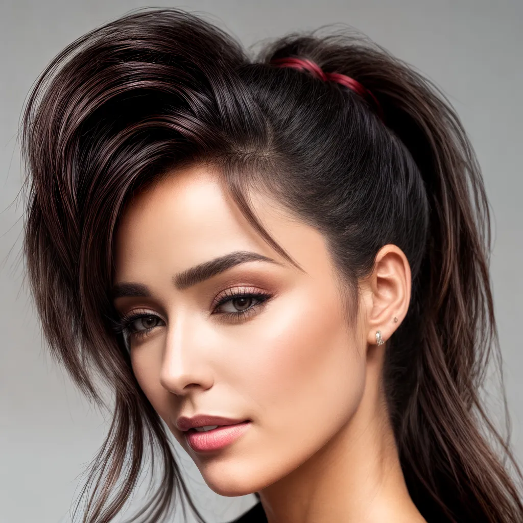 mulher ponytail confianca estilo