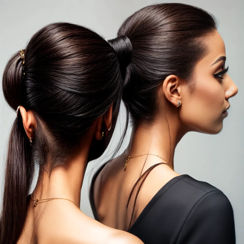 perfil mulher rabo de cavalo elegante 4