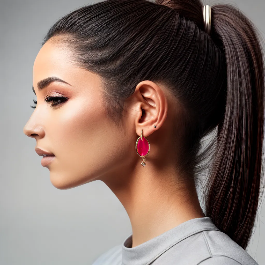 perfil mulher rabo de cavalo elegante 5